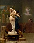 Jean-leon Gerome Canvas Paintings - Pygmalion and Galatea 1890